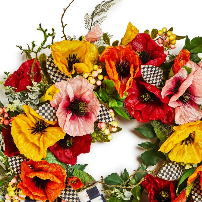 Courtly Poppy 28" Wreath image number 1