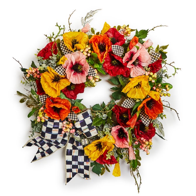 Courtly Poppy 28" Wreath image number 0
