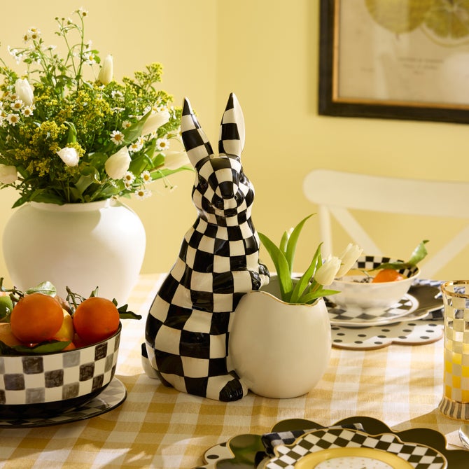 White Rabbit Ceramic Large Bunny Vase image number 3