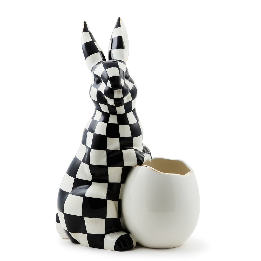 White Rabbit Ceramic Large Bunny Vase mackenzie-childs Panama imagen 1 White Rabbit Ceramic Large Bunny Vase mackenzie-childs Panama imagen 1