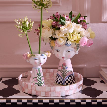 Rosy Meadow Tall Lady Vase