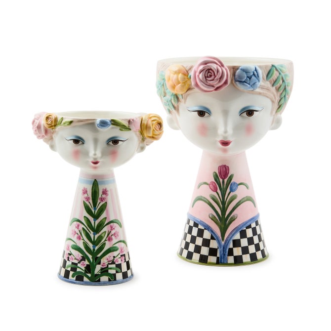 Rosy Meadow Tall Lady Vase image number 1