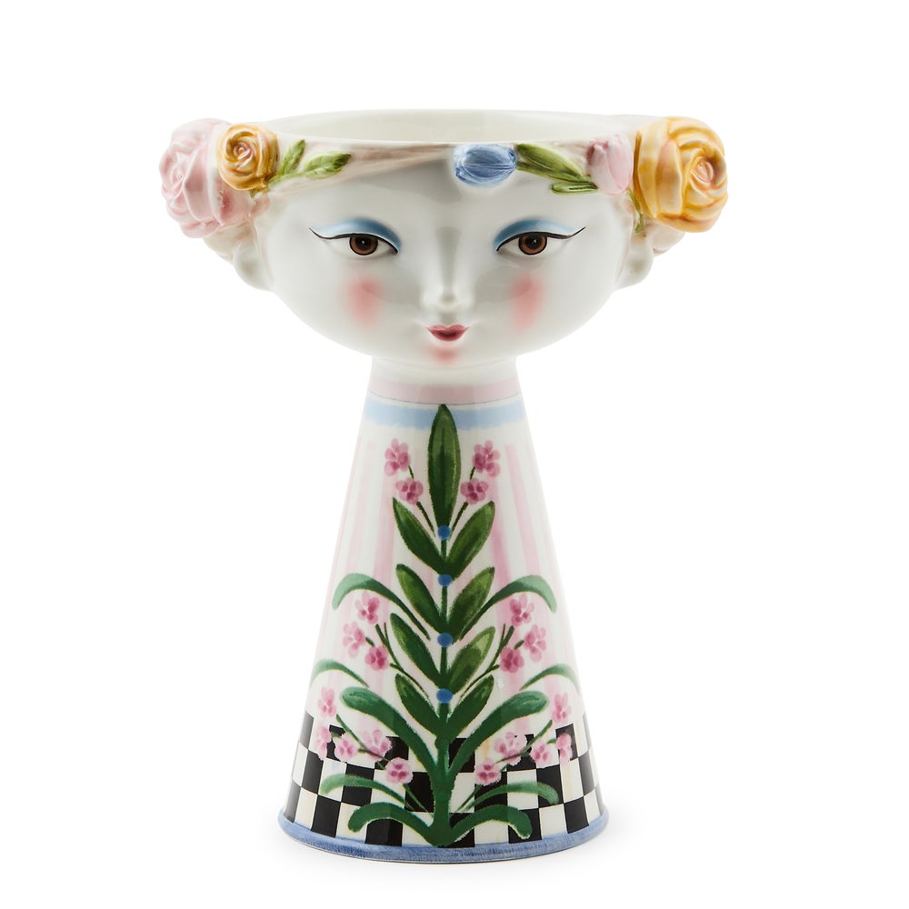 Rosy Meadow Short Lady Vase mackenzie-childs Panama imagen 1 Rosy Meadow Short Lady Vase mackenzie-childs Panama imagen 1