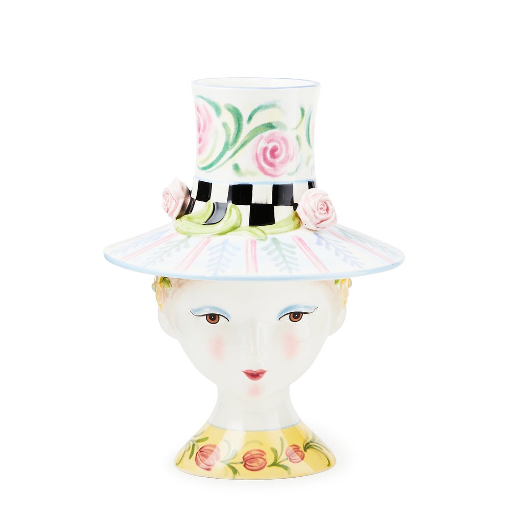 Rosy Meadow Lady Rose Lidded Vase mackenzie-childs Panama imagen 1 Rosy Meadow Lady Rose Lidded Vase mackenzie-childs Panama imagen 1
