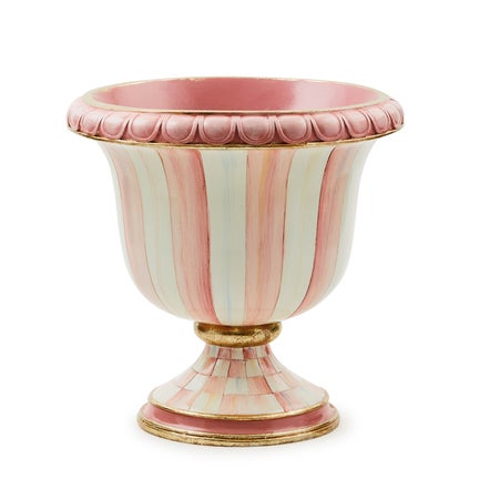 Rosy Stripe Tabletop Urn