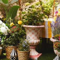 Rosy Check Pedestal Urn