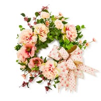 Rosy Check Rose 24" Wreath