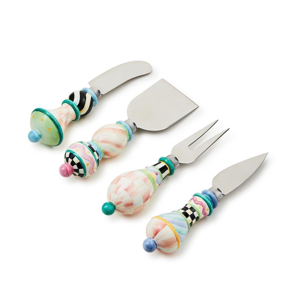 Rosy Meadow Cheese Knife Set mackenzie-childs Panama imagen 1 Rosy Meadow Cheese Knife Set mackenzie-childs Panama imagen 1