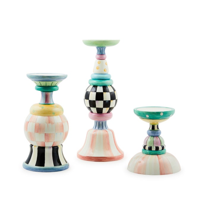 Rosy Meadow Pillar Candle Holders, Set of 3 image number 0