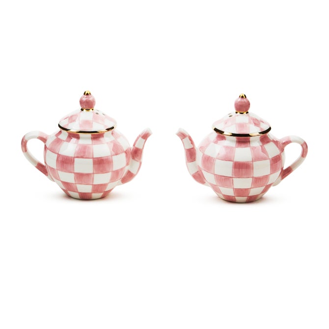 Rosy Check Teapot Salt & Pepper Set image number 0