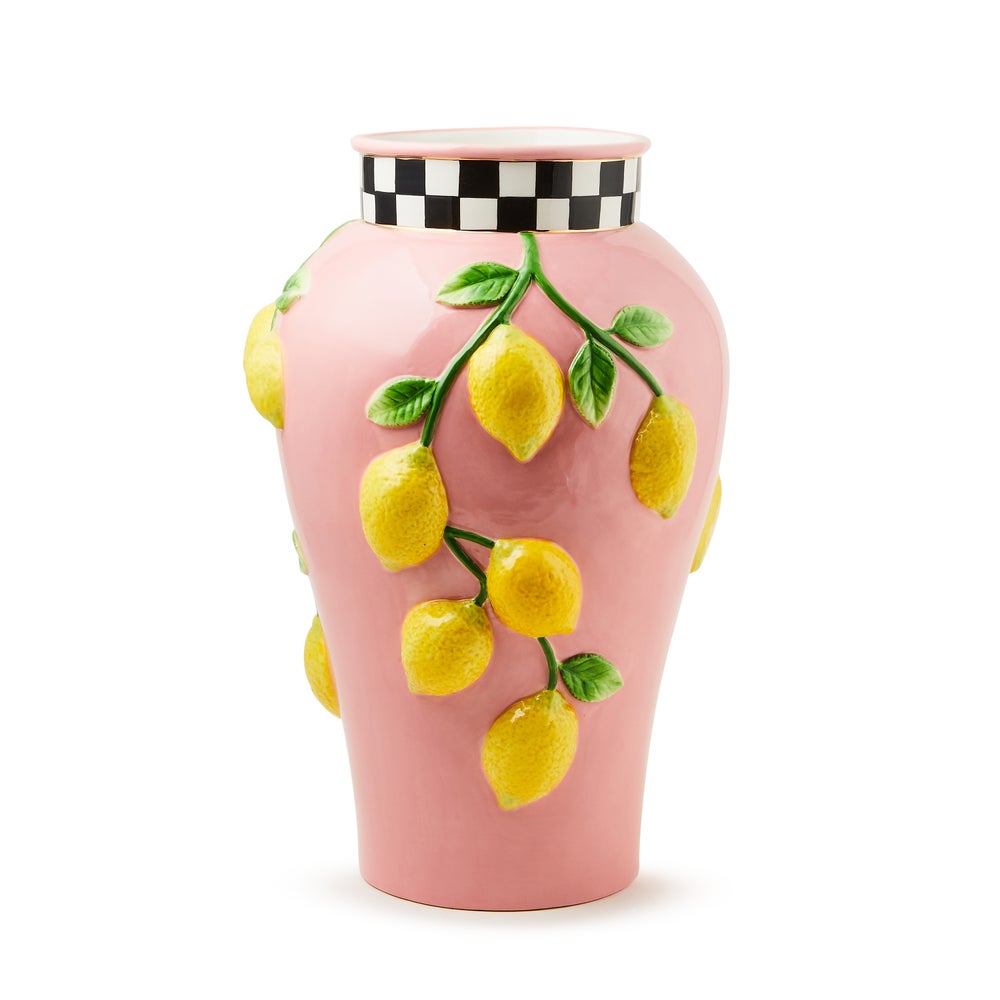 Tutti Frutti Lemon Vase mackenzie-childs Panama imagen 1 Tutti Frutti Lemon Vase mackenzie-childs Panama imagen 1