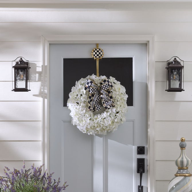 White Hydrangea 22" Wreath image number 1