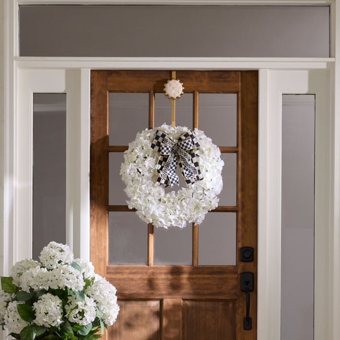 White Hydrangea 22" Wreath image number 3
