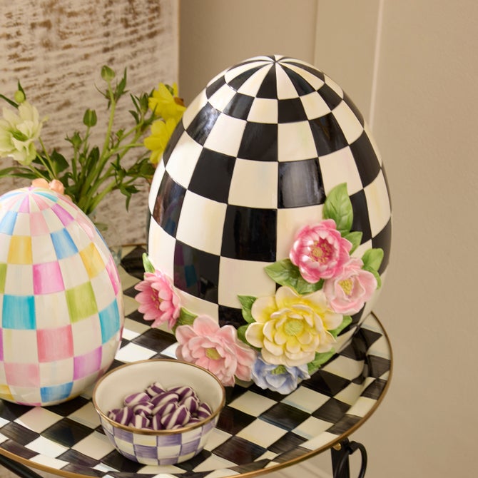 Frolic Spring Floral Tabletop Egg image number 1