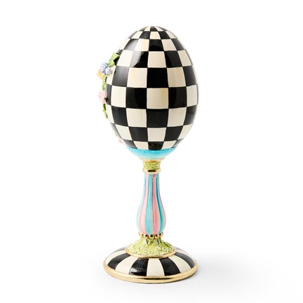 Frolic Spring Floral Pedestal Egg