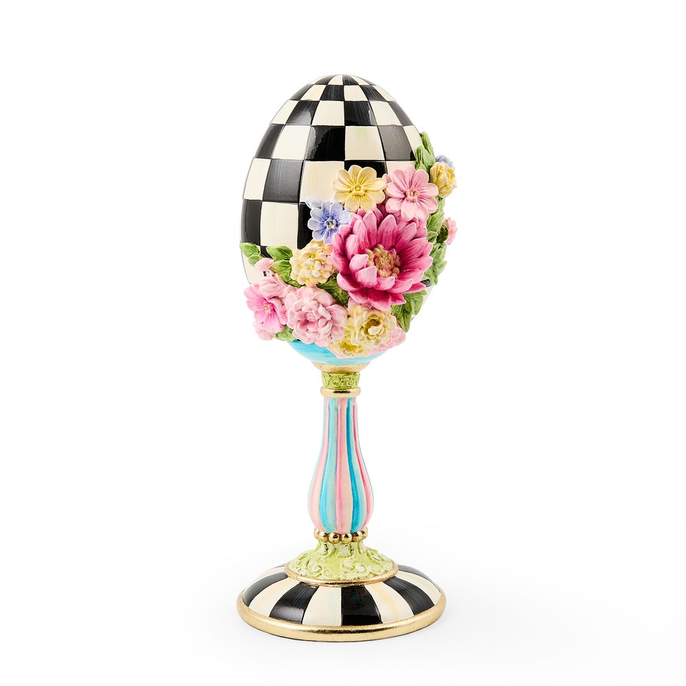Frolic Spring Floral Pedestal Egg mackenzie-childs Panama imagen 1