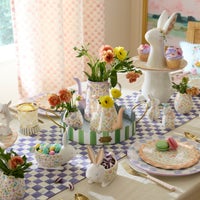 Posie Patch Ceramic Teapot Vases, Set of 2