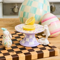 Posie Patch Mini Bunny Ceramic Pedestal Platter