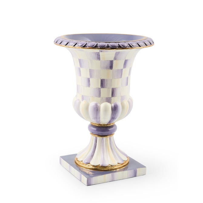 Violet Check Tabletop Pedestal Urn image number 2