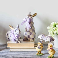 Violet Check Standing Bunny