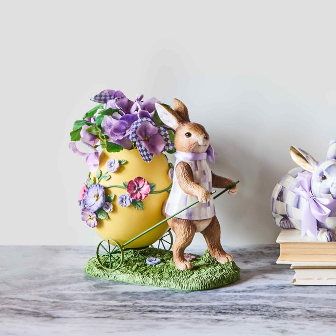 Pansy Party Bunny and Cart Centerpiece image number 3