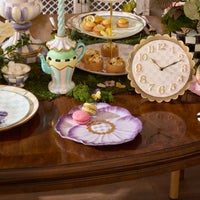 Pansy Party Ceramic Dessert Plates, Set of 4