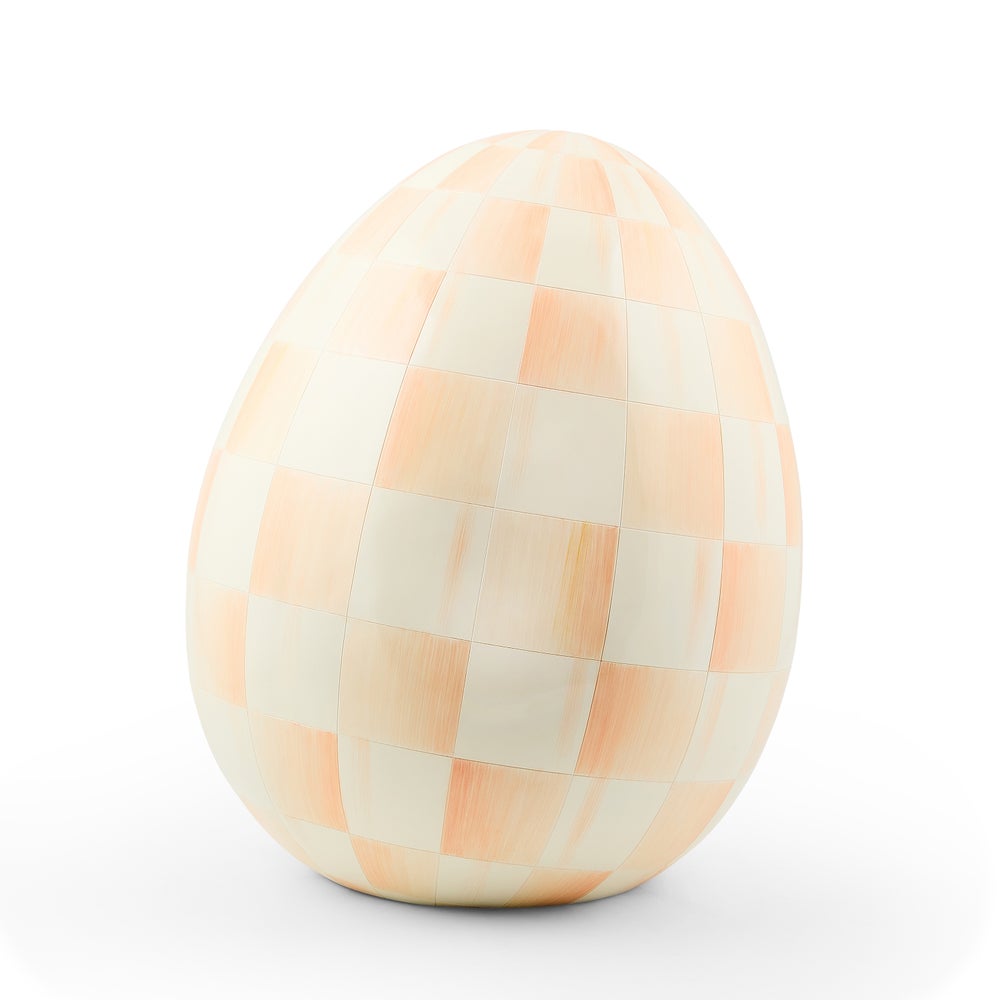 Coral Check Large Egg mackenzie-childs Panama imagen 1