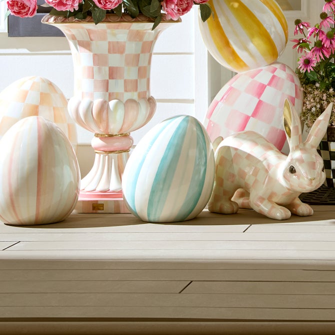 Aqua Stripe Medium Egg image number 1