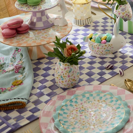 Posie Patch Ceramic Egg Vases, Set of 3