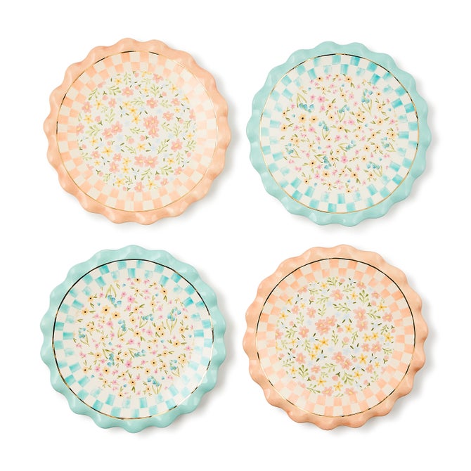 Posie Patch Ceramic Dessert Plates, Set of 4 image number 0