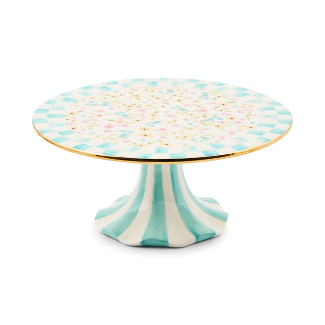 Posie Patch Ceramic Pedestal Platter image number 0