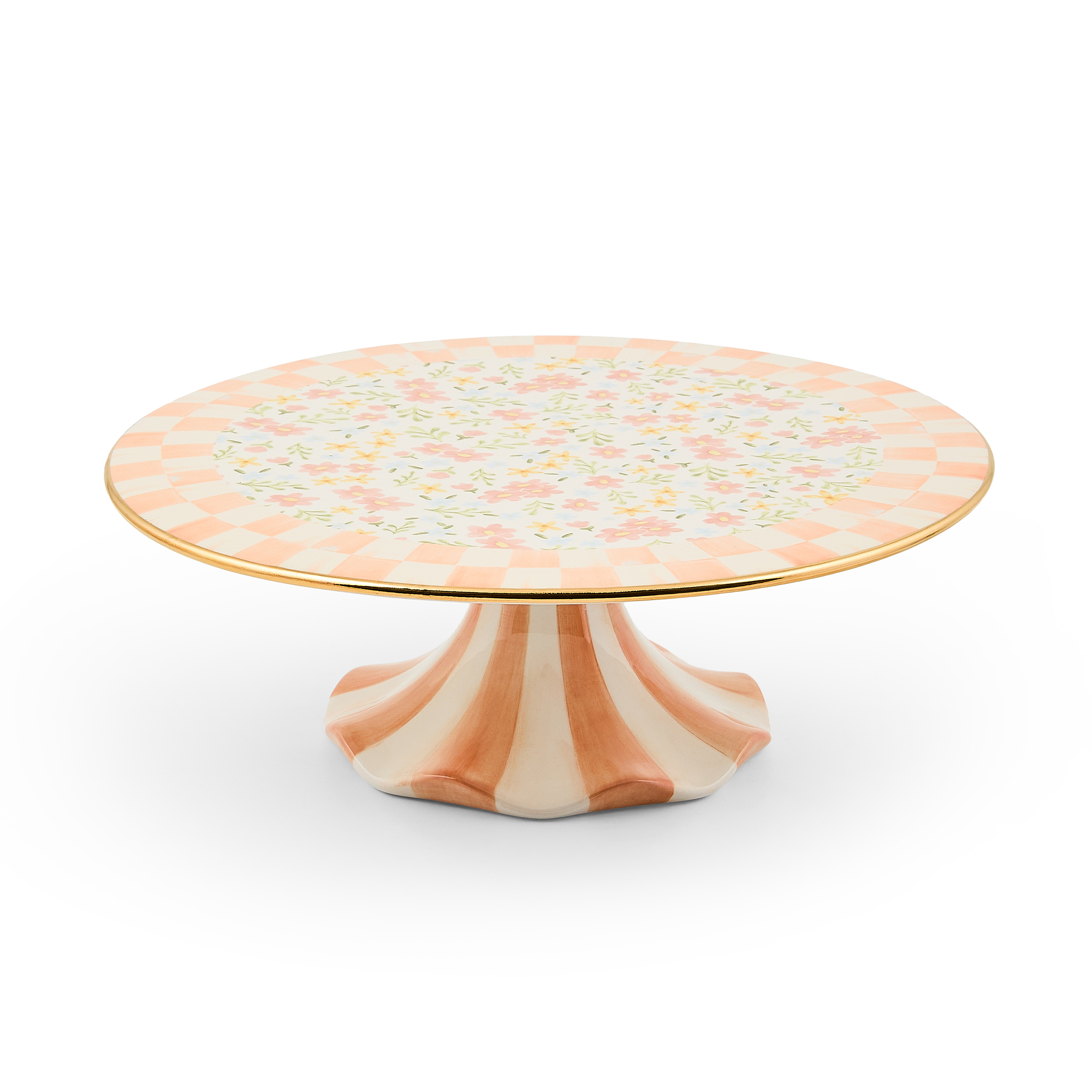 Posie Patch Large Ceramic Pedestal Platter