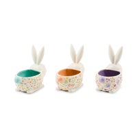 Posie Patch Ceramic Rabbit Candy Dishes, Set of 3