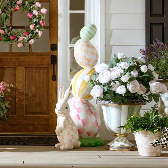 Frolic Spring Stacked Egg Trophy Topiary image number 1