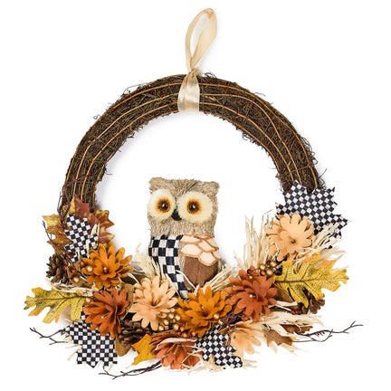 Autumnology Owl 16" Wreath
