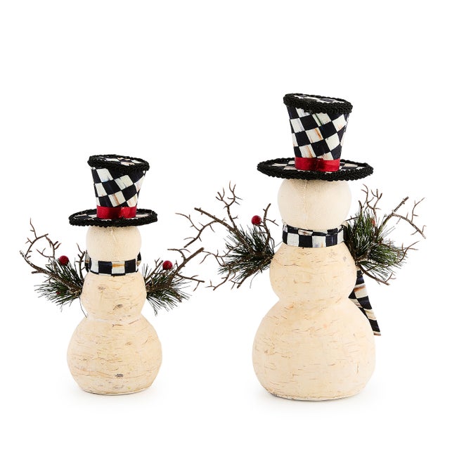 Farmhouse Birch Small Snowmen, Set of 2 image number 2