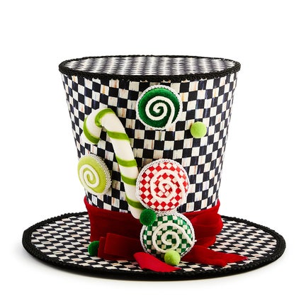 Check It Out Top Hat Fabric Tree Topper