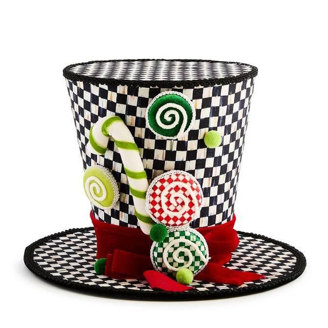 Check It Out Top Hat Fabric Tree Topper image number 0