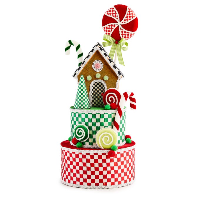 Check It Out Gingerbread Fabric Tree Topper image number 0
