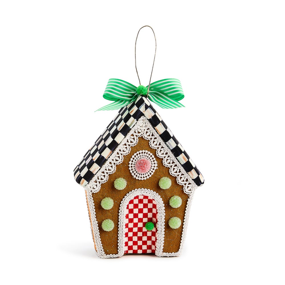 Check It Out Gingerbread Fabric Ornament mackenzie-childs Panama imagen 1