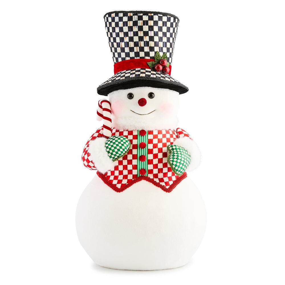 Check It Out Fabric Snowman Figure mackenzie-childs Panama imagen 1