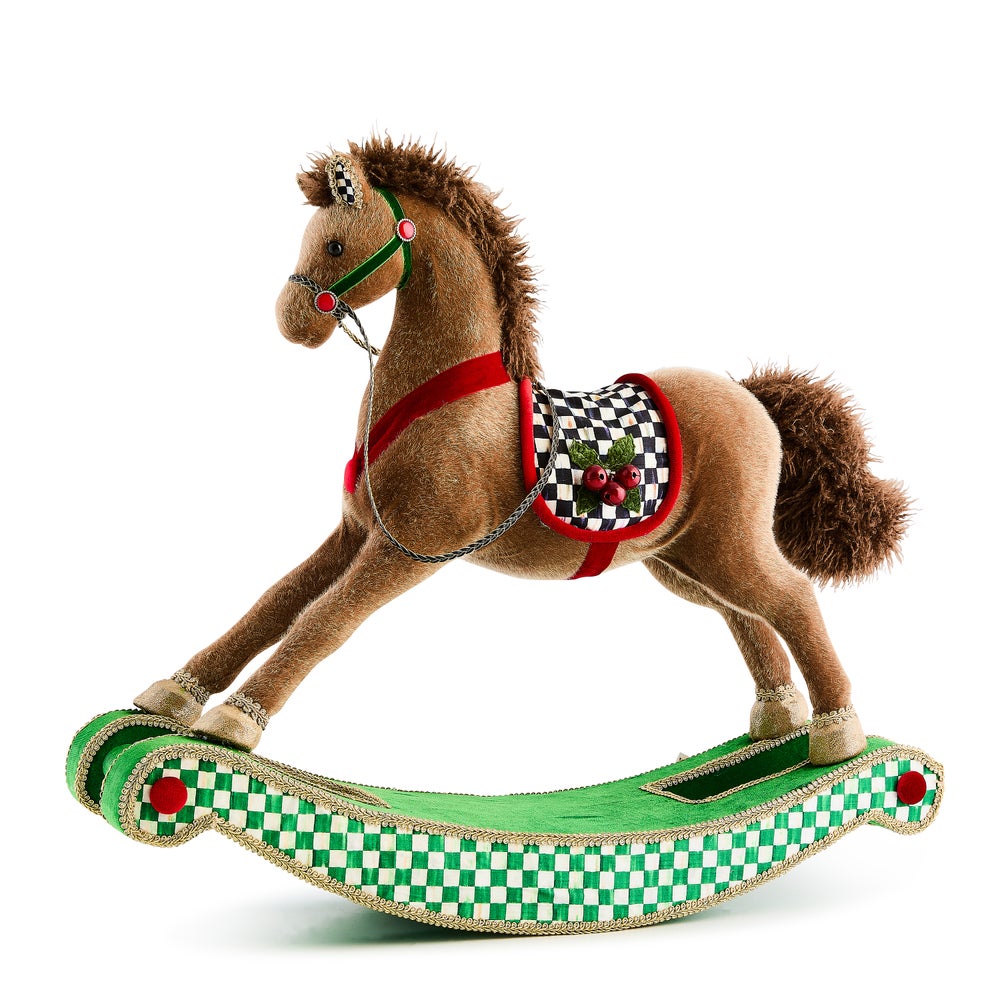 Holiday Fabric Rocking Horse mackenzie-childs Panama imagen 1