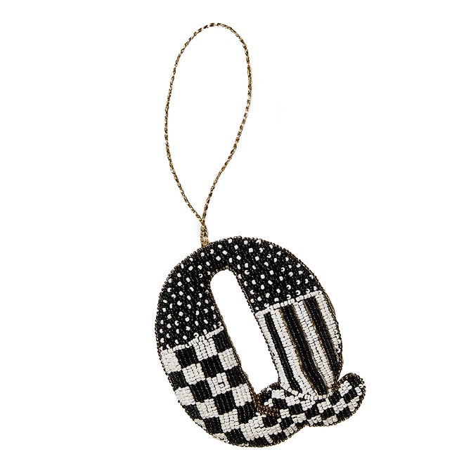Monogram Beaded "Q" Ornament image number 0