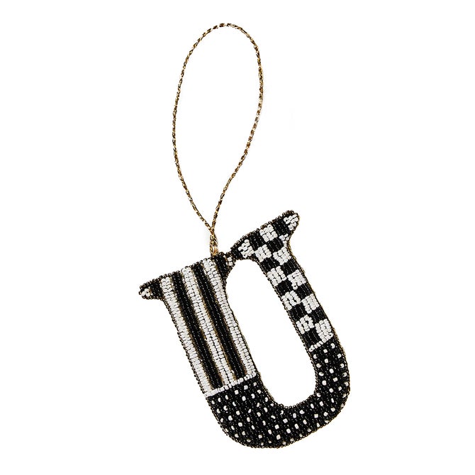 Monogram Beaded "U" Ornament image number 0