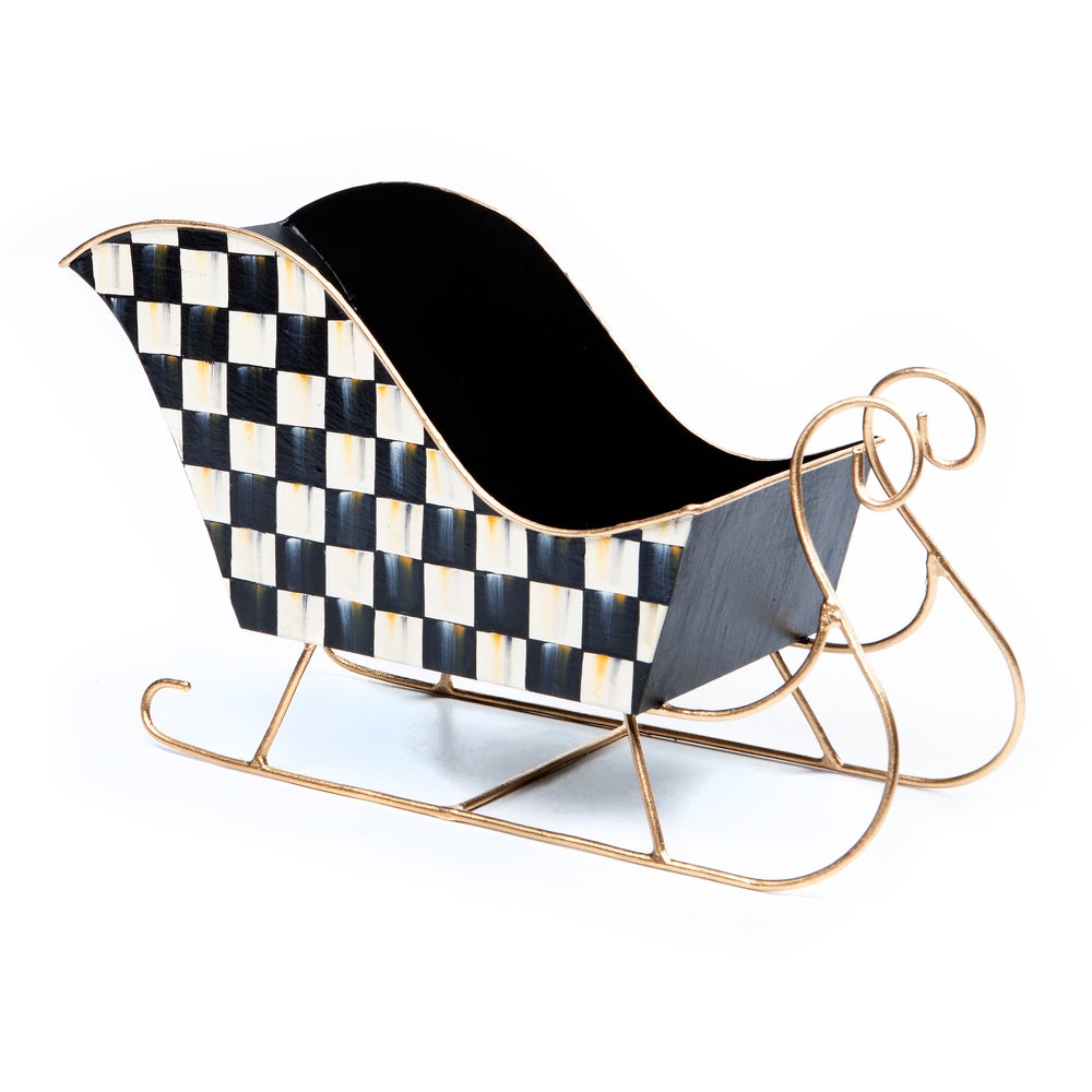 Courtly Check Medium Tin Sleigh mackenzie-childs Panama imagen 1