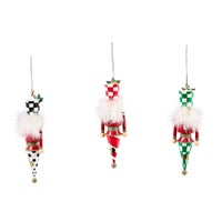 Check It Out Tin Nutcracker Ornaments, Set of 3