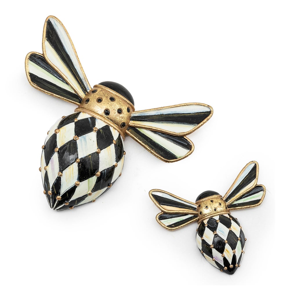 Courtly Check Bee Magnets, Set of 2 mackenzie-childs Panama imagen 1