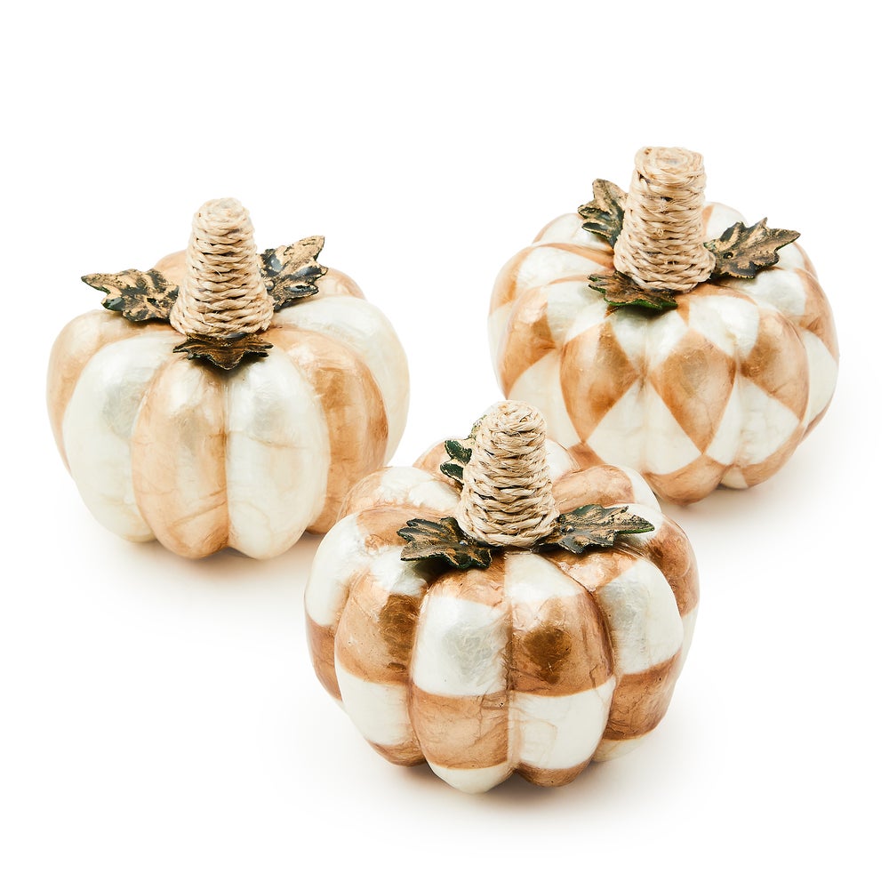 Mocha Capiz Pumpkins, Set of 3 mackenzie-childs Panama imagen 1