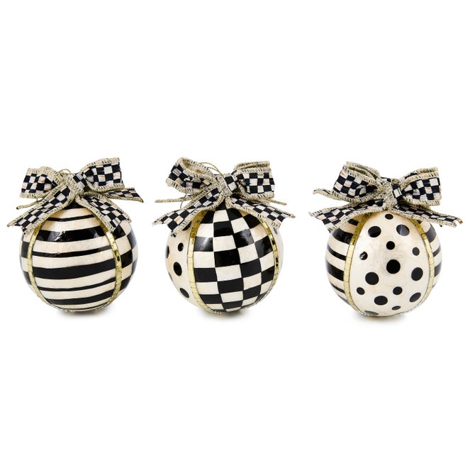 Courtly Noel Capiz Ball Ornaments, Set of 3 image number 0