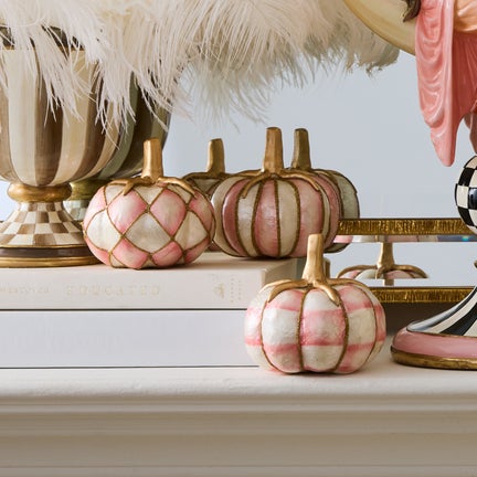 Rosy Capiz Pumpkins, Set of 3
